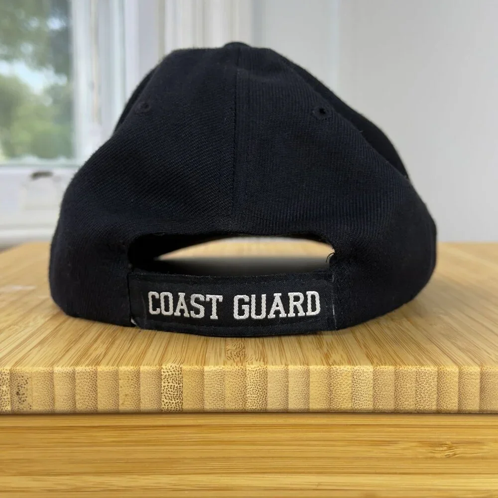 Coastguard Embroidered White and Black Baseball Cap One Size Unisex Beach - Picture 2 of 4